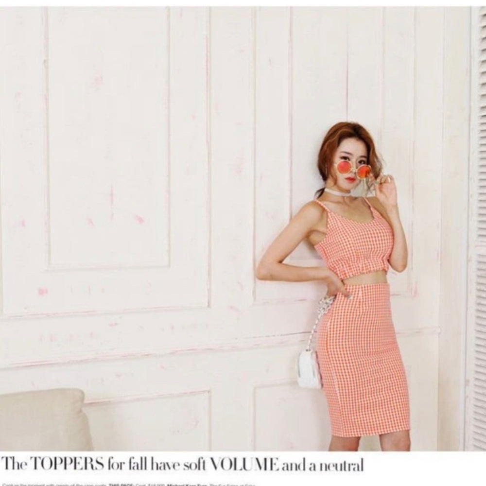 Orange 🍊 vacation-vibe skirt set